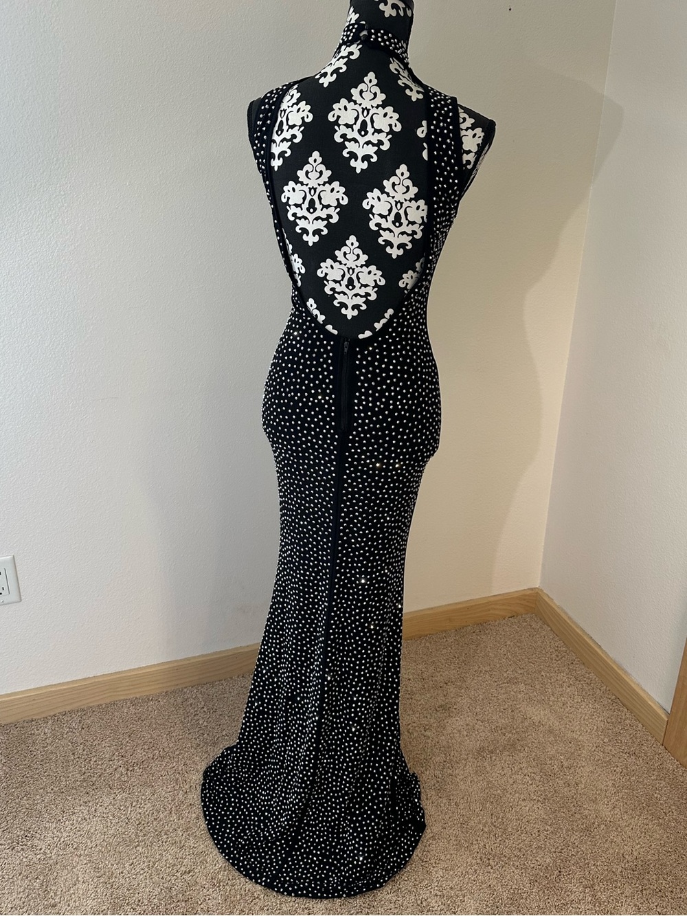 Windsor Black Bedazzled Maxi Dress - Picture 4 of 5
